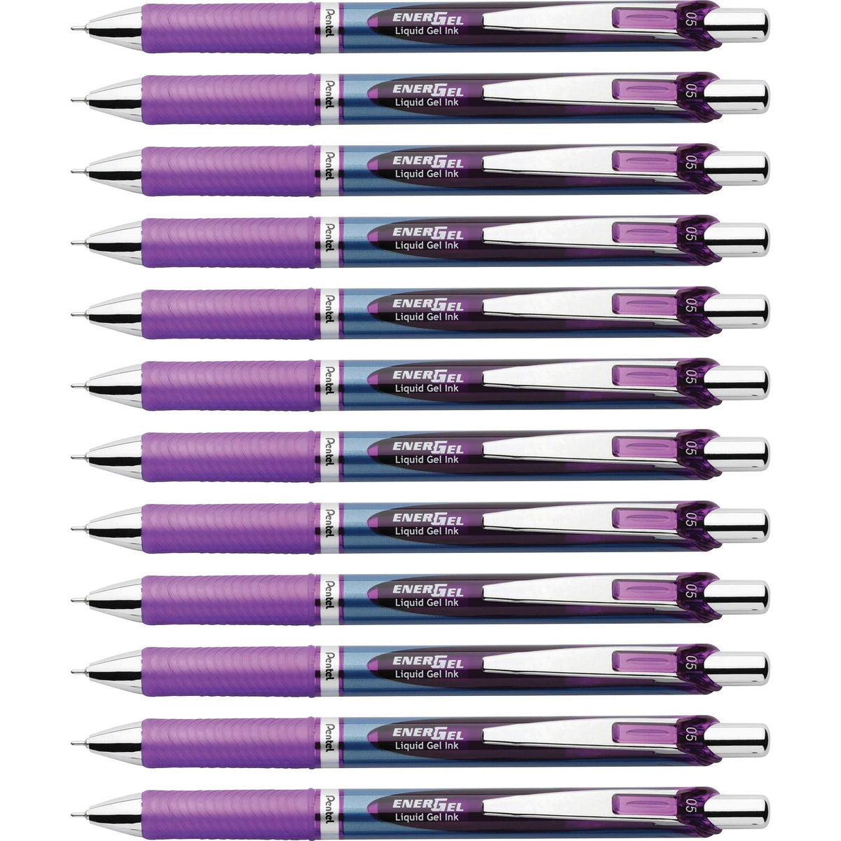 EnerGel RTX Liquid Gel Pens: 0.5mm Fine Point Violet Ink Refillable - Pens
