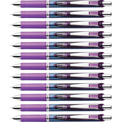 EnerGel RTX Liquid Gel Pens: 0.5mm Fine Point Violet Ink Refillable - Pens