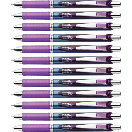 EnerGel RTX Liquid Gel Pens: 0.5mm Fine Point Violet Ink Refillable - Pens