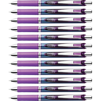 EnerGel RTX Liquid Gel Pens: 0.7mm Violet Ink Refillable Retractable - Pens