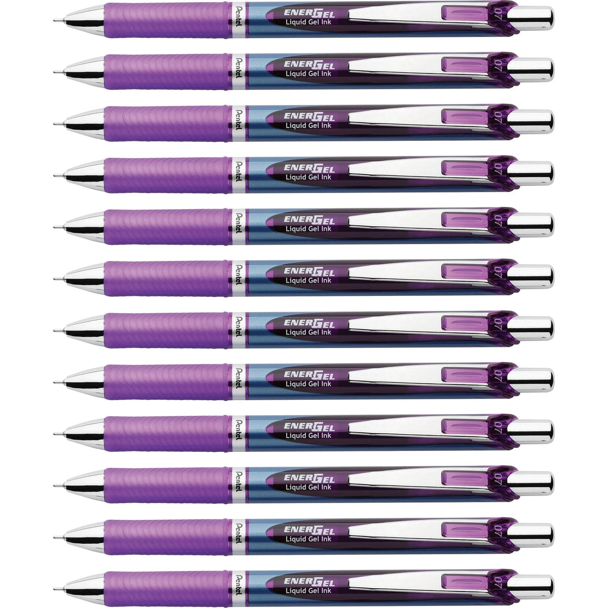 EnerGel RTX Liquid Gel Pens: 0.7mm Violet Ink Refillable Retractable - Pens