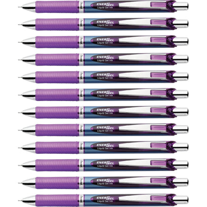 EnerGel RTX Liquid Gel Pens: 0.7mm Violet Ink Refillable Retractable - Pens
