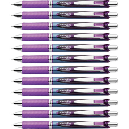 EnerGel RTX Liquid Gel Pens: 0.7mm Violet Ink Refillable Retractable - Pens