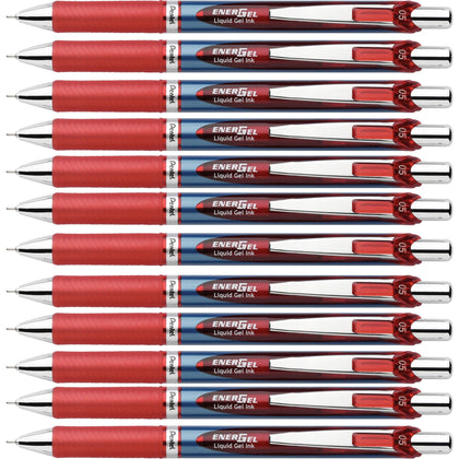 EnerGel RTX Red Gel Pens - 0.5mm Fine Point - Refillable & Retractable