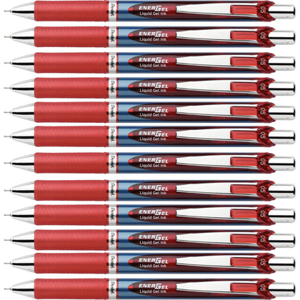 EnerGel RTX Red Gel Pens - 0.5mm Fine Point - Refillable & Retractable