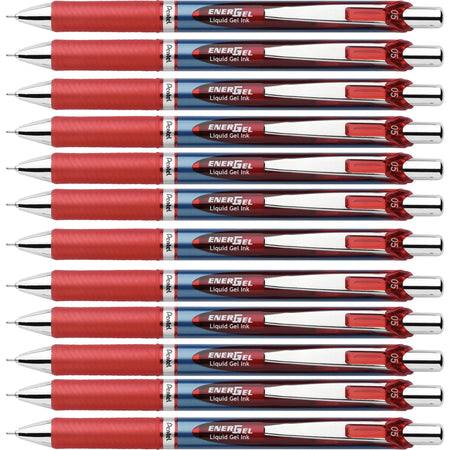EnerGel RTX Red Gel Pens - 0.5mm Fine Point - Refillable & Retractable