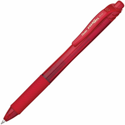 EnerGel EnerGel-X Retractable Gel Pen: 0.7mm Red Ink Refillable - Pens