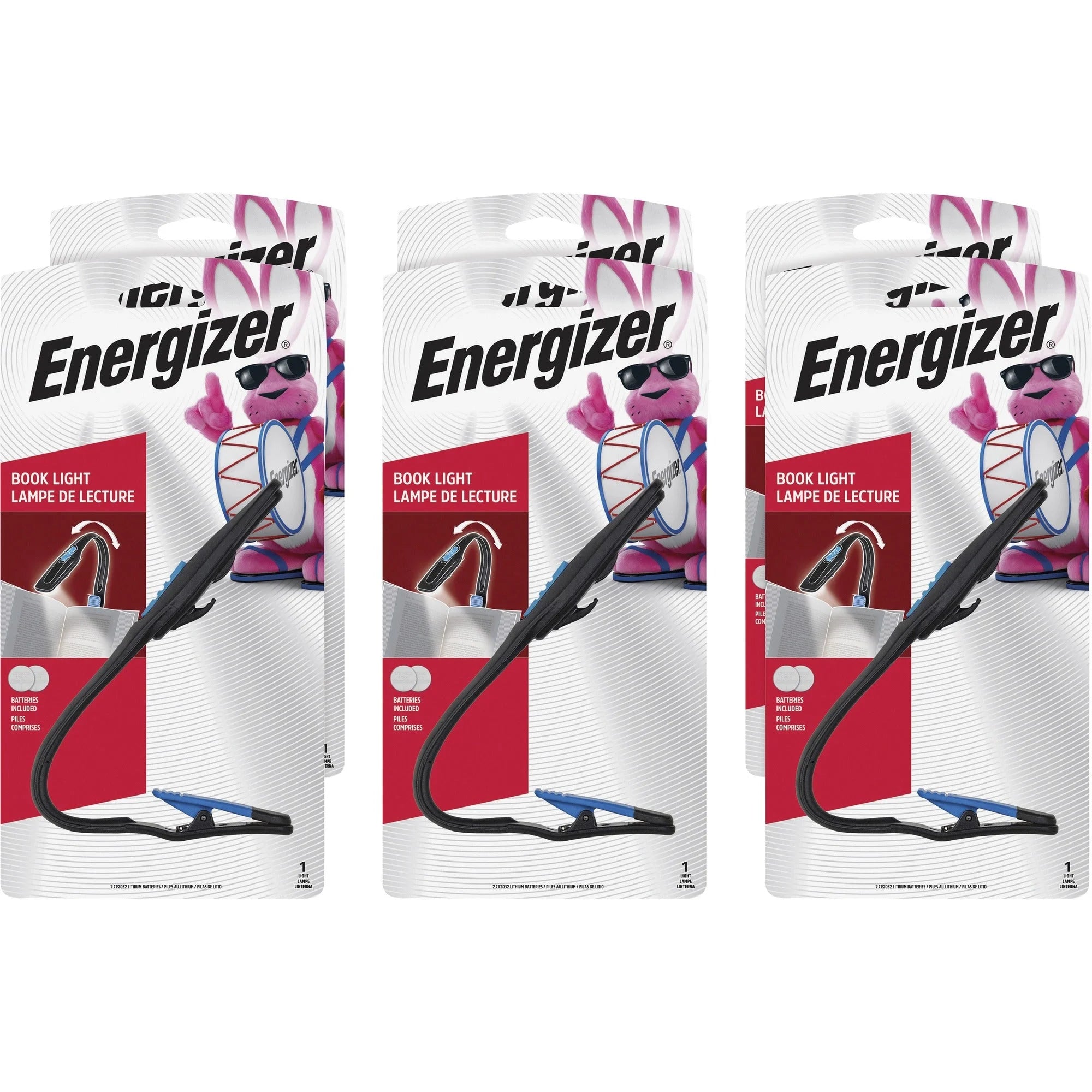 Energizer Book Light: Warm White LED 11 lm CR2032 Black - 6/Carton - Flashlights
