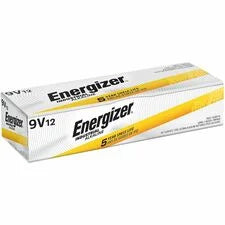 Energizer Industrial 9V Batteries 9 Volt Alkaline 1 Pack - For Multipurpose - V DC - 12 / Box - & Battery Chargers