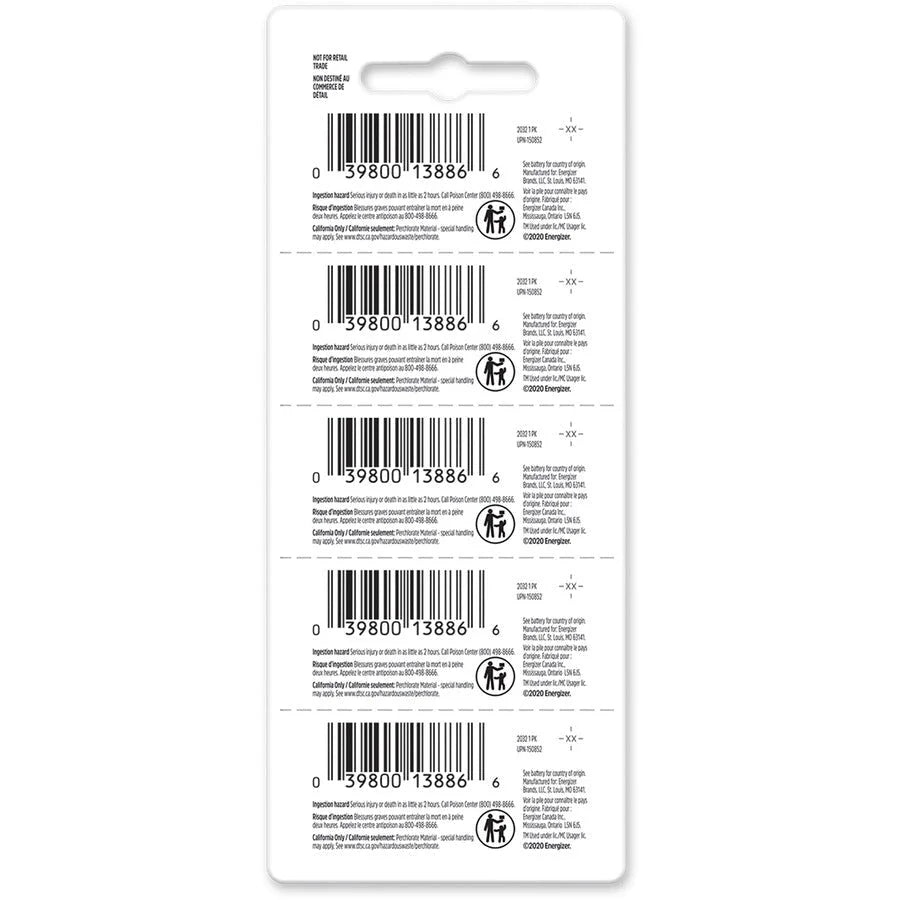Energizer Industrial CR2032 Lithium Battery 5-Packs - Reliable Power for Various Devices - Batteries & Chargers