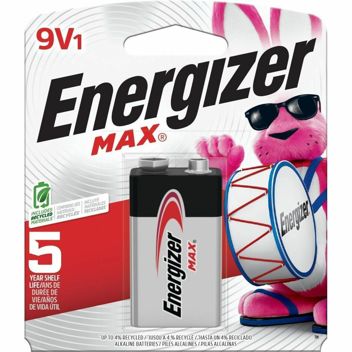 Energizer MAX Alkaline 9 Volt Batteries - 1300