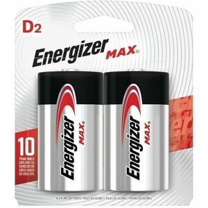 Energizer MAX Alkaline D Batteries, 2 Pack - Large
