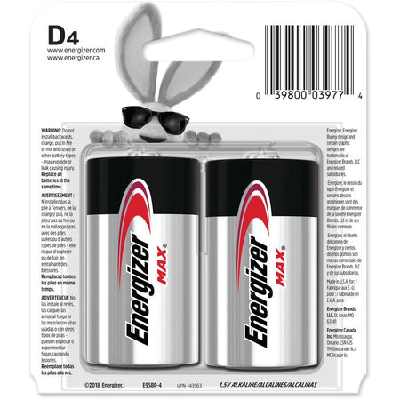Energizer Max Alkaline D Batteries - Reliable Power for All Devices - & Battery Chargers