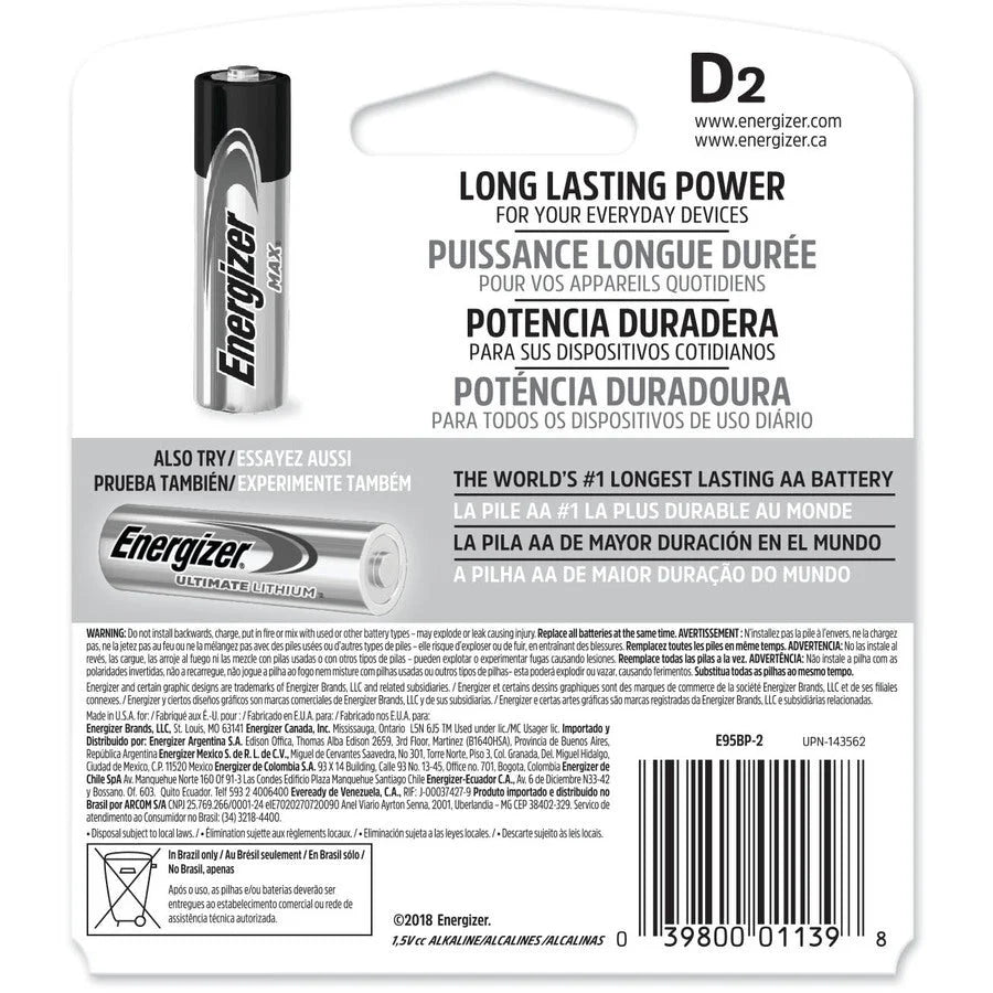 Energizer MAX Alkaline D Batteries - Reliable Power for Toys & Devices - Battery Chargers