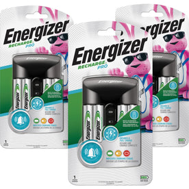 Energizer Recharge Pro Charger: 3-Hour Charging - 4 AA AAA - 3/Carton - Batteries & Battery Chargers