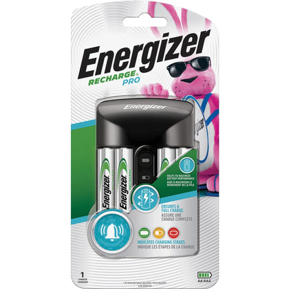 Energizer Recharge Pro Charger: 3-Hour Charging for 4 AA/AAA - LED Indicator - Batteries & Battery Chargers