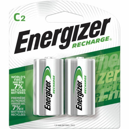 Energizer Recharge Universal C Batteries - 2500 mAh - 2 Pack - & Battery Chargers