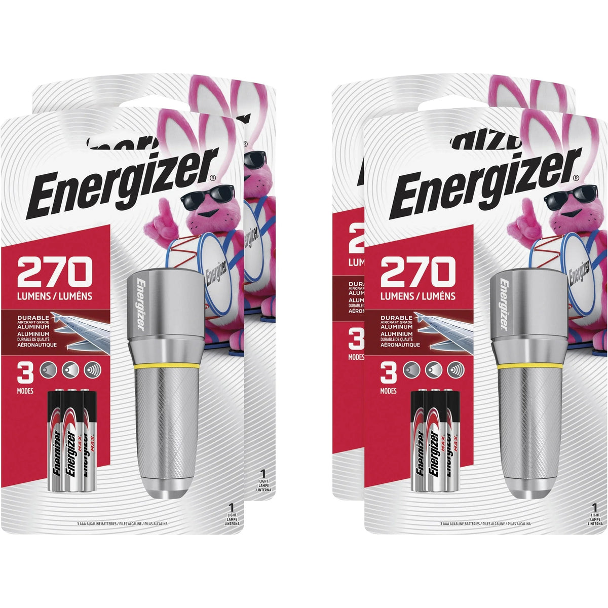 Energizer Vision HD Compact Flashlight: 270lm LED 3xAA Battery Chrome - Flashlights