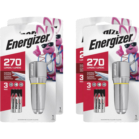 Energizer Vision HD Compact Flashlight: 270lm LED 3xAA Battery Chrome - Flashlights