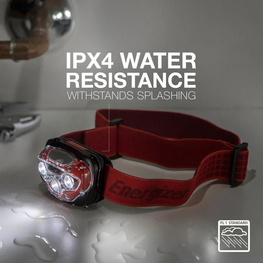 Energizer Vision HD LED Headlamp: 300 lm Red Light - 1 Pack - Flashlights