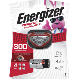 Energizer Vision HD LED Headlamp: 300 lm Red Light - 1 Pack - Flashlights