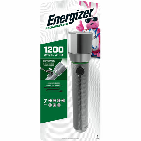 Energizer Vision HD Rechargeable LED Metal Flashlight (includes USB cable for recharging) - 2000