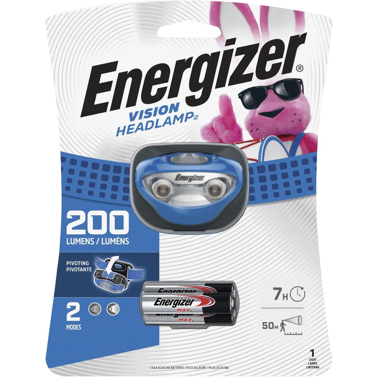 Energizer Vision LED Headlamp: 100lm AAA Battery Impact & Water Resistant - Flashlights