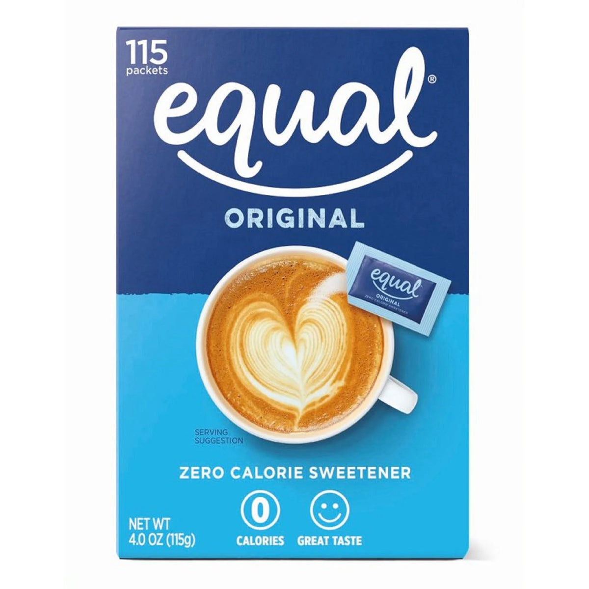 Equal Original Sweetener Packets - Convenient 115-Count Box - Condiments