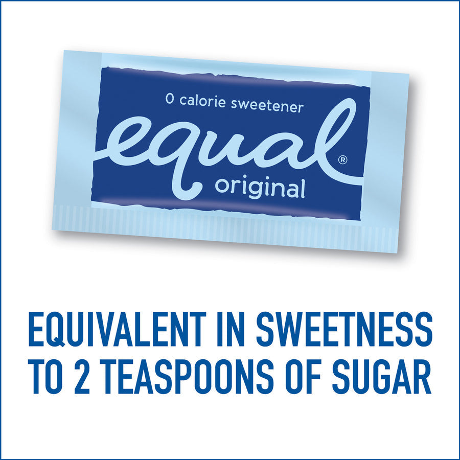 Equal Zero Calorie Original Sweetener Packets - 0.035 oz (1 g) - Artificial - 500 / Box - Condiments