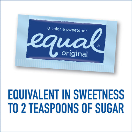 Equal Zero Calorie Original Sweetener Packets - 0.035 oz (1 g) - Artificial - 500 / Box - Condiments