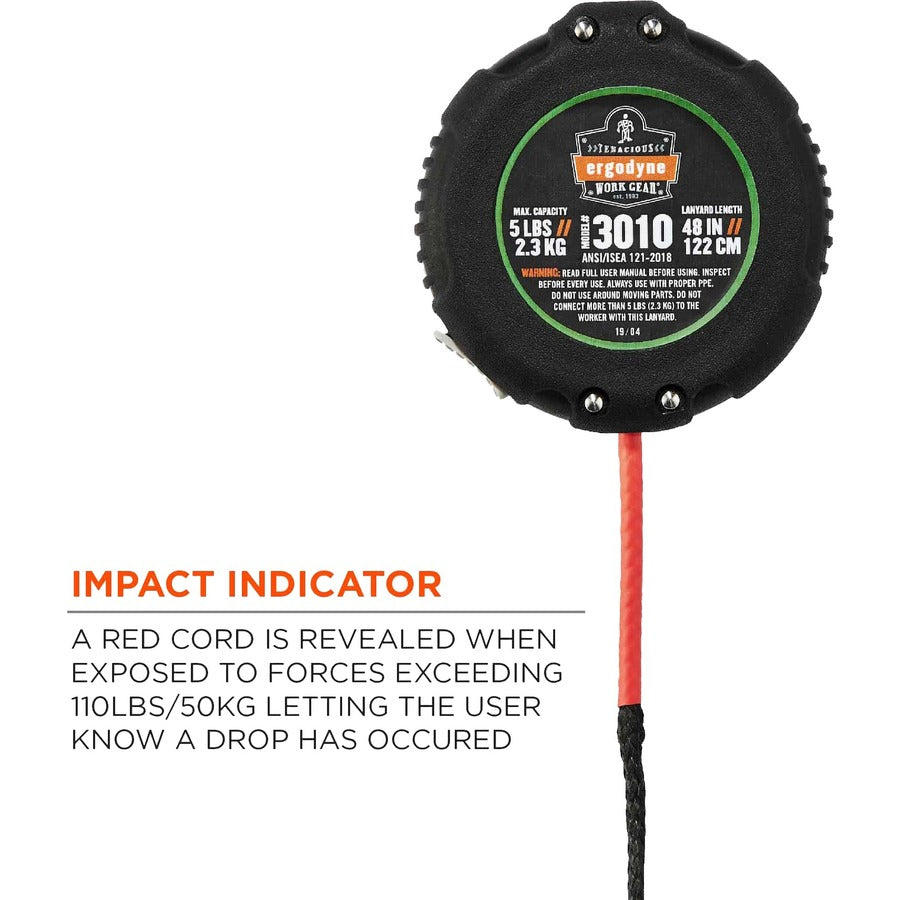 Ergodyne 3010 Retractable Tool Lanyard with Belt Loop Clip - Alternate-Image1