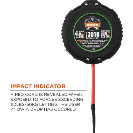 Ergodyne 3010 Retractable Tool Lanyard with Belt Loop Clip - Alternate-Image1