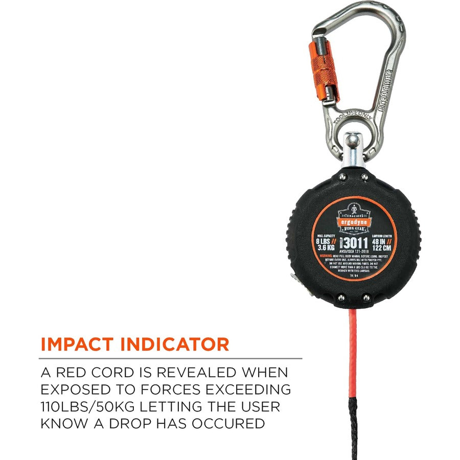 Ergodyne 3011 Retractable Tool Lanyard with Carabiner Mount - Alternate-Image1