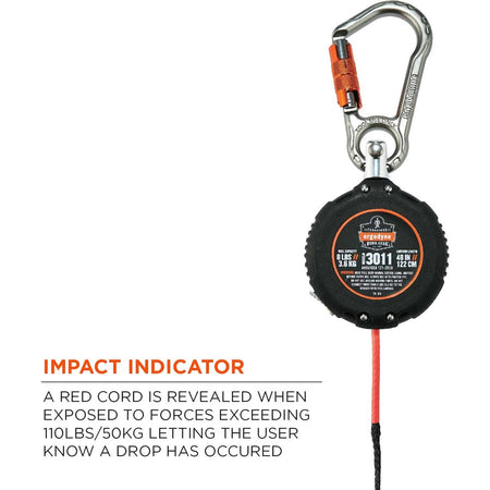 Ergodyne 3011 Retractable Tool Lanyard with Carabiner Mount - Alternate-Image1