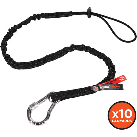 Ergodyne 3100-BULK Tool Lanyard: 10 lb Load Capacity Carabiner Aluminum & Nylon Webbing - Storage Organization