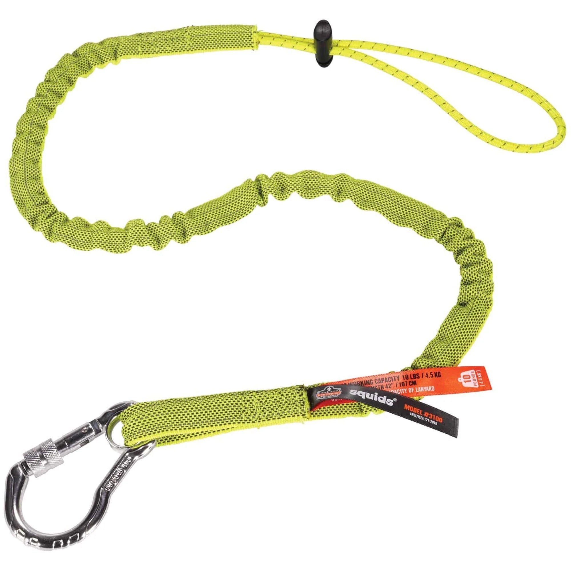 Ergodyne 3100 Single Carabiner Tool Lanyard: Adjustable 10 lb Load Capacity - Storage & Organization