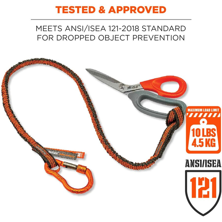 Ergodyne 3100F(x) Tool Lanyard Single Carabiner - 10lbs - Alternate-Image2