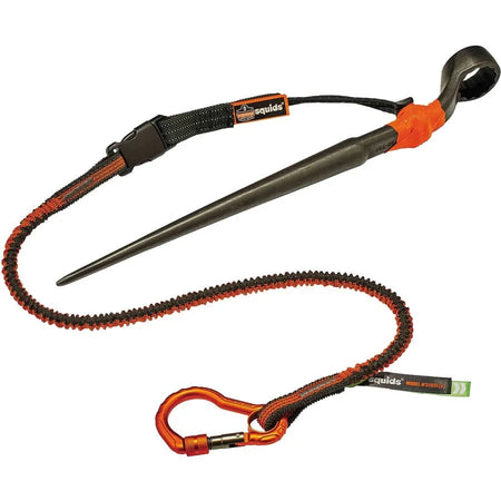 Ergodyne 3102F(x) Tool Lanyard: Detachable Carabiner 5 lb Load - Orange/Gray - Storage & Organization