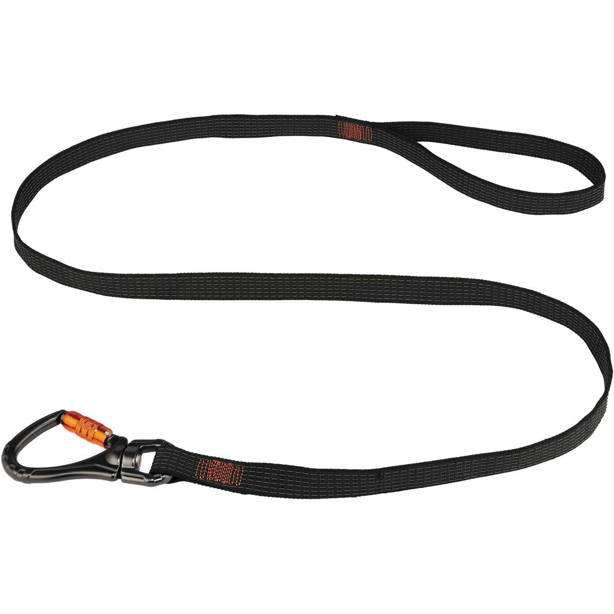 Ergodyne 3129 Tool Lanyard: Double-locking Carabiner 40 lb Load - Black Nylon - Storage & Organization