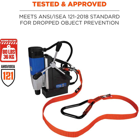 Ergodyne 3149 Tool Lanyard XL - Locking Carabiner + Swivel Carabiner, 80lbs / 36kg - Alternate-Image9