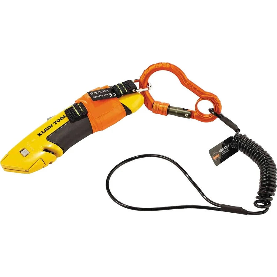 Ergodyne 3156 Coil Tool Lanyard: Secure 2 lb Load with Carabiner Attachment - Storage & Organization