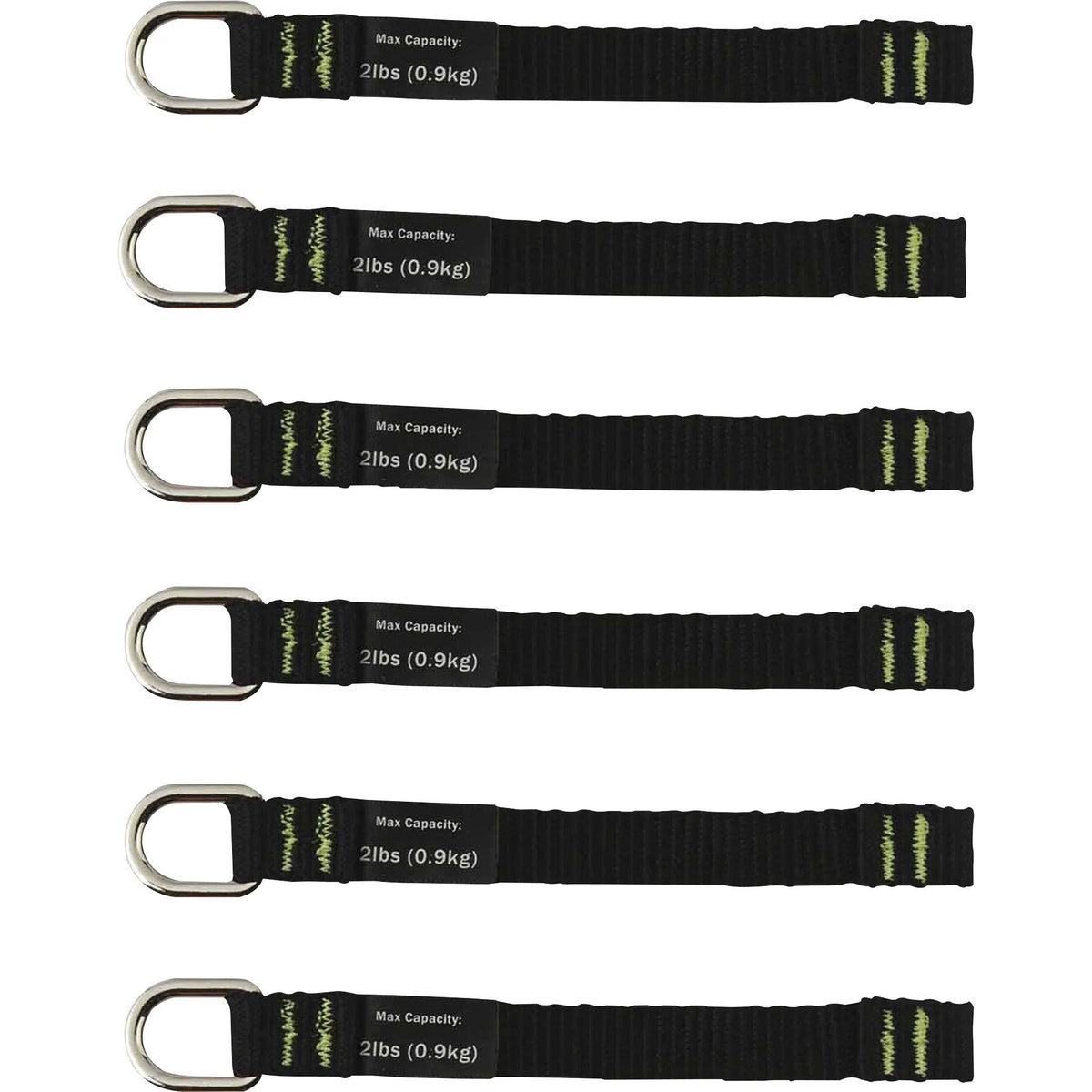 Ergodyne 3700 D-Ring Tool Tails - Secure Attachment - 6-Pack - Storage & Organization