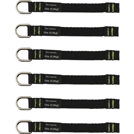 Ergodyne 3700 D-Ring Tool Tails - Secure Attachment - 6-Pack - Storage & Organization