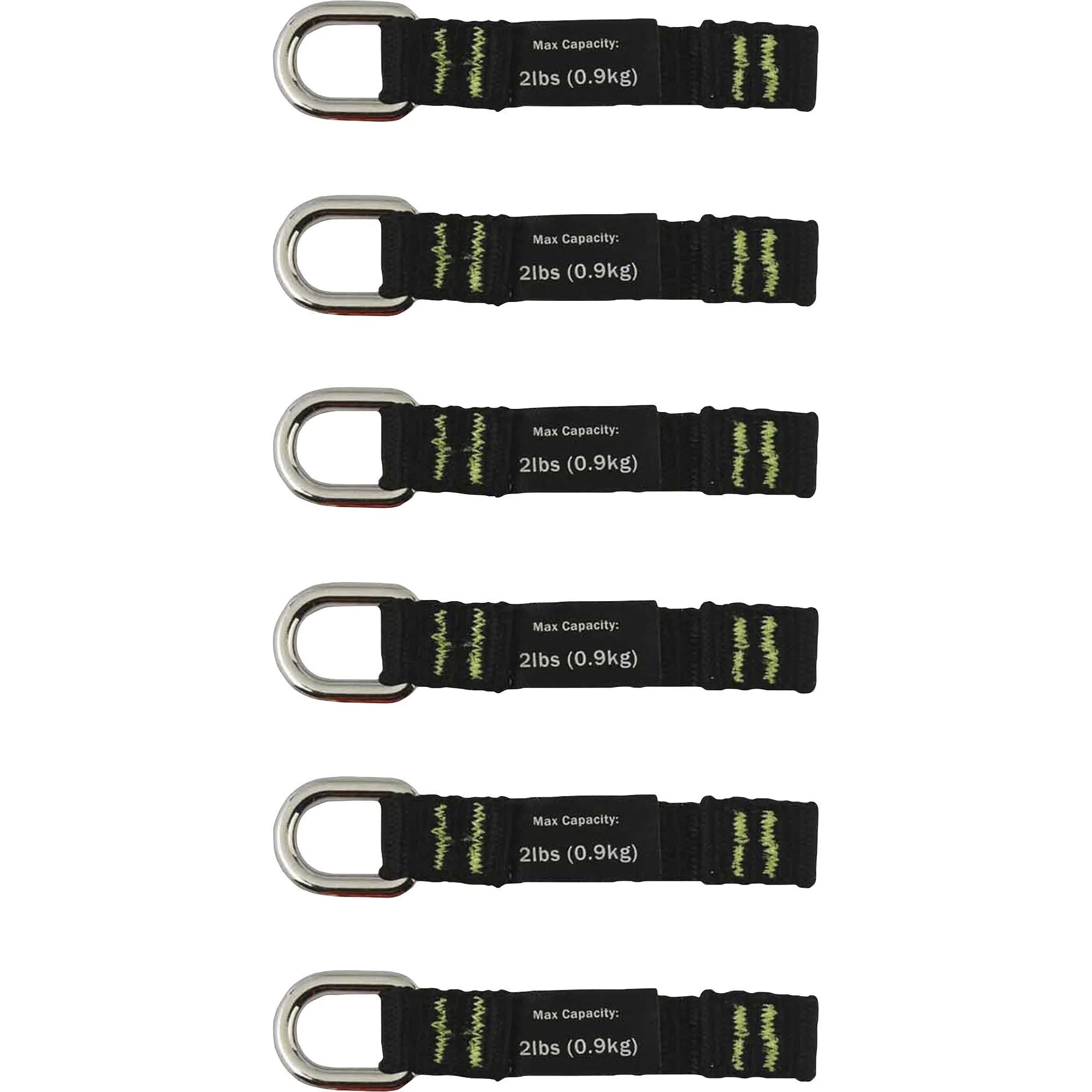 Ergodyne 3700 D-Ring Tool Tails - Secure Web Tether (6-Pack) - Storage & Organization