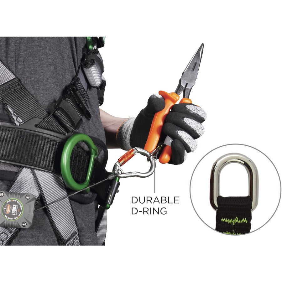 Ergodyne 3700 Web Tool Tether Attachment - D-Ring Tool Tails - 2lbs (6-Pack) - Alternate-Image2