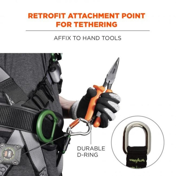 Ergodyne 3700 Web Tool Tether Attachment - D-Ring Tool Tails - 2lbs (6-Pack) - Alternate-Image6