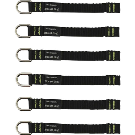 Ergodyne 3700 Web Tool Tether Attachment - D-Ring Tool Tails - 2lbs (6-Pack) - 2000