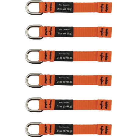 Ergodyne 3700 Web Tool Tether Attachment - D-Ring Tails - 6-Pack - Storage & Organization