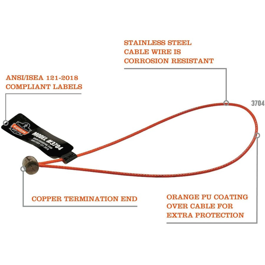 Ergodyne 3704 Wire Tool Attachment - Loop Tool Tail­ - 2lbs (6-Pack) - Alternate-Image1
