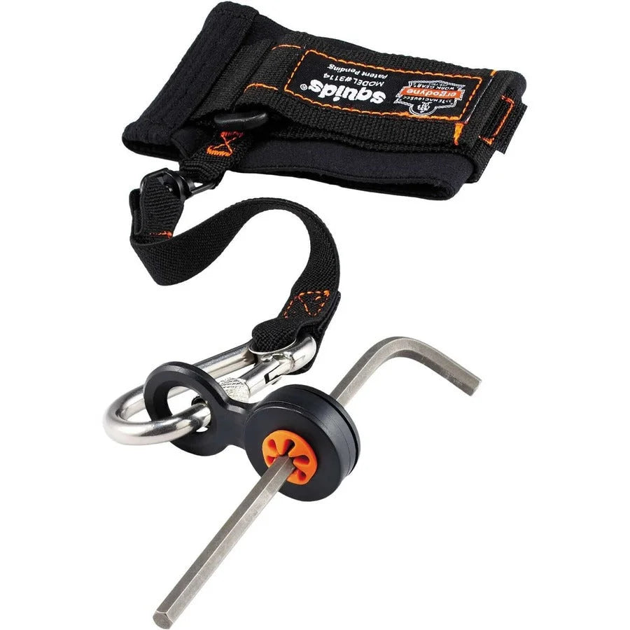 Ergodyne 3740 Hand Tool Attachment Trap - 4-Pack Slips - Orange/Black ABS - Storage & Organization